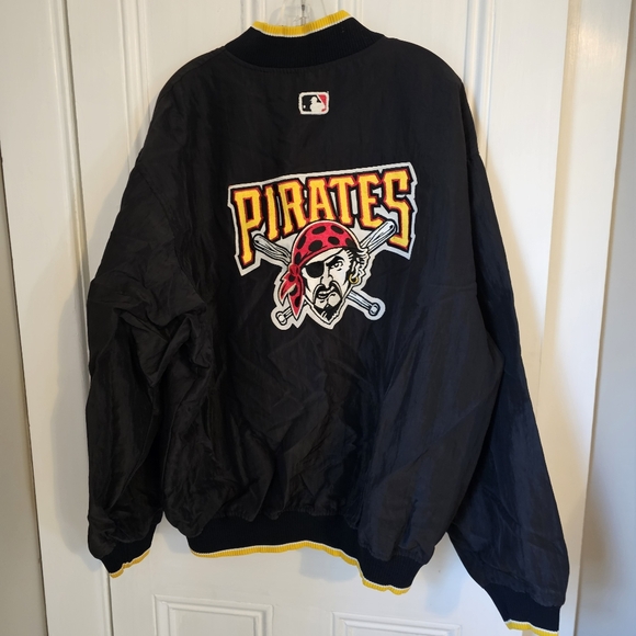 Vtg Starter Diamond Collection Pittsburgh Pirates 2XL Nylon Embroidered Jacket - Picture 2 of 10